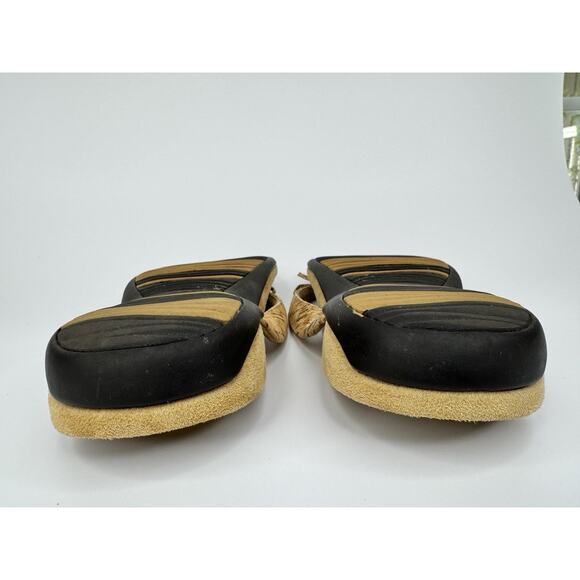 Women's Vionic Bella Orthotic Flip Flops 8 Cork Bow Preppy Resort Outdoor - Picture 10 of 11